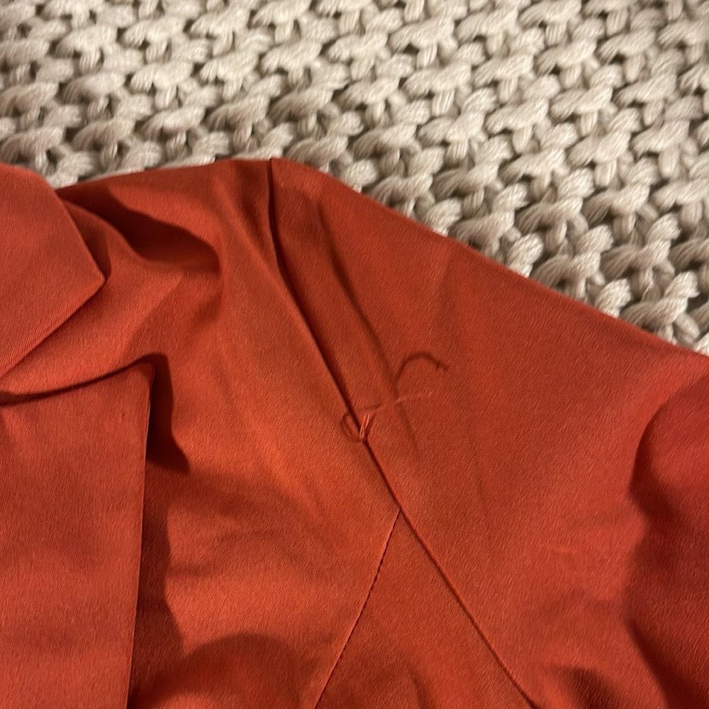 VINTAGE ORANGE RUST BLAZER - Picture 5 of 5